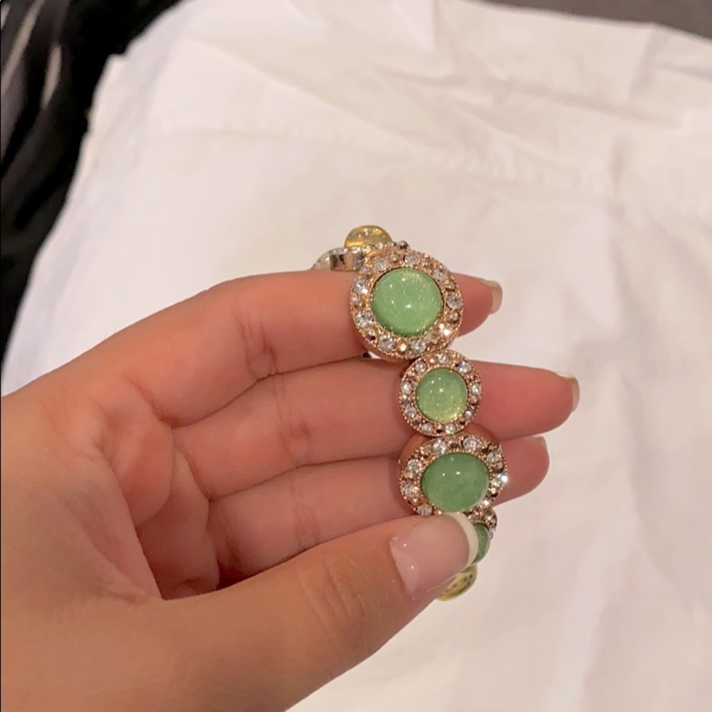 Mint green and gold bracelet